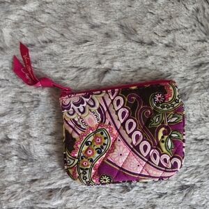Vera Bradley Pink Paisley Coin Purse, Great Condition